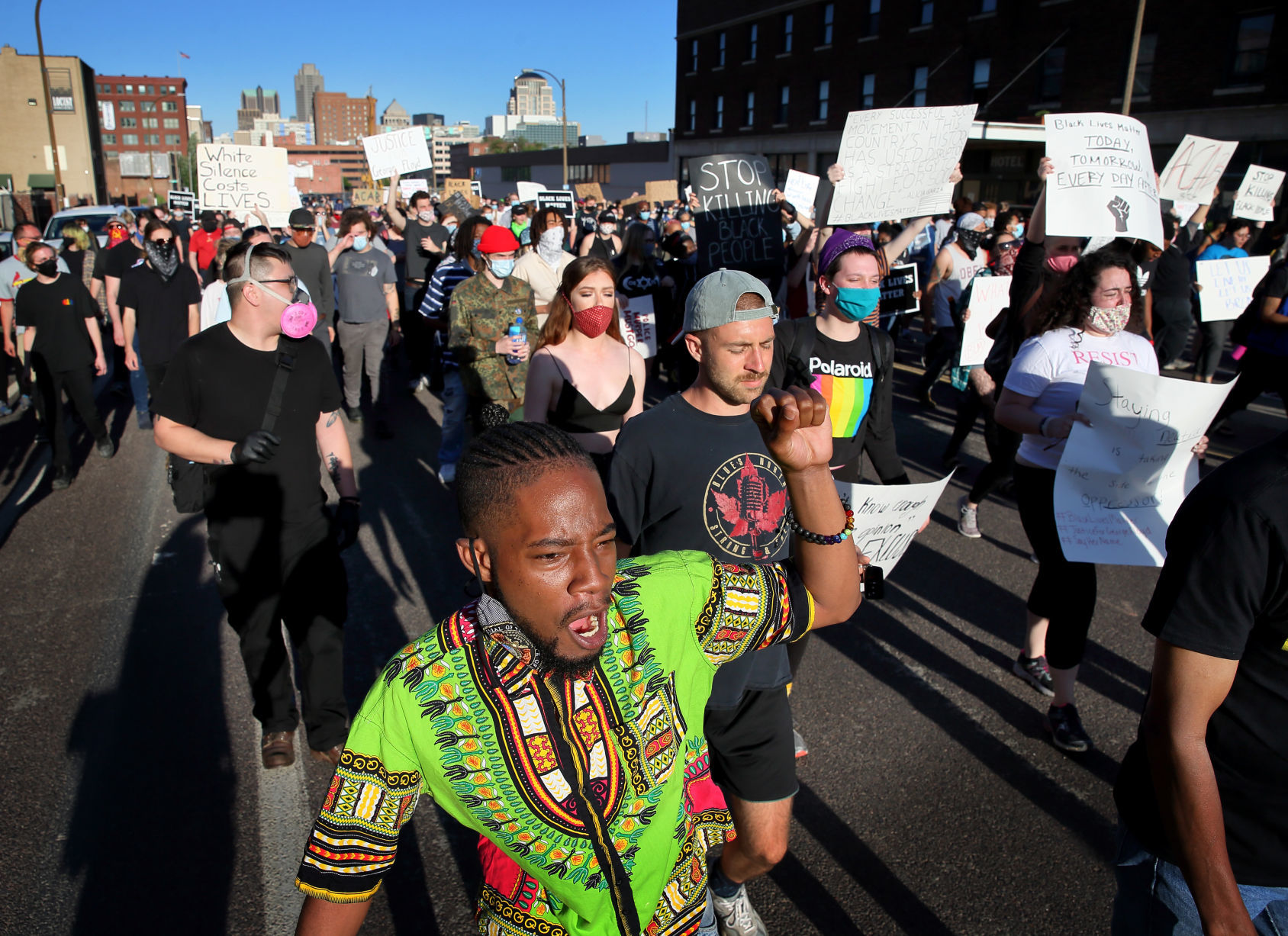 Protesters march St. Louis streets in solidarity with Minneapolis